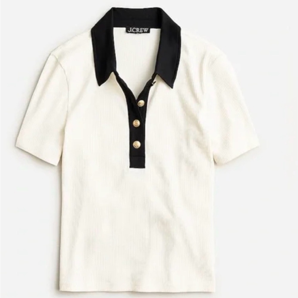 J. Crew Kids Polo in White and Black